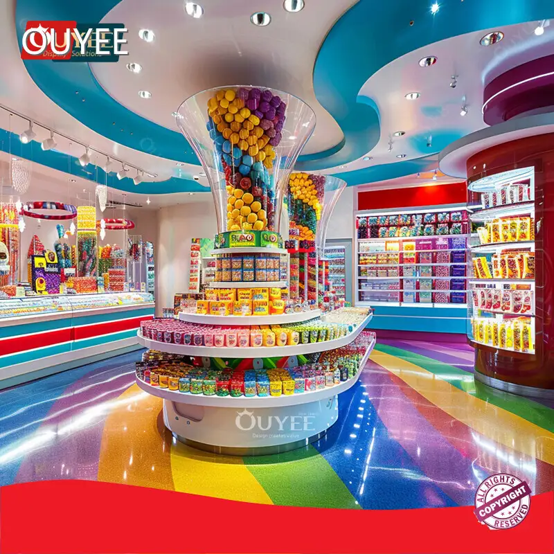 Giant Candy Cane Display Rack for Candy Stores & Snack Counters 1