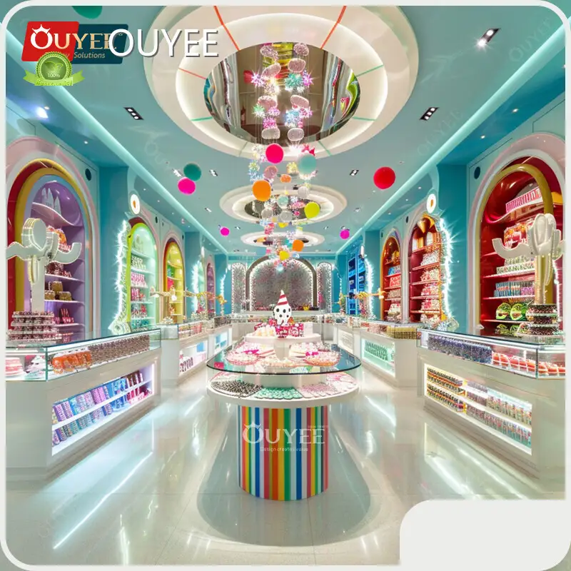 Candy Shop Lollipop Display Shelves Counter for Snacks & Chocolate 1