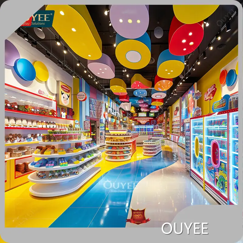 Customized Sweet Shop Counter & Chocolate Shelf Candy Display Case 1