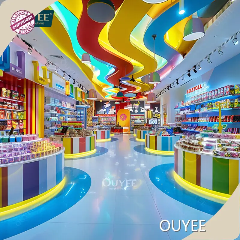 Wall-Mounted Candy Shelf Display for Chocolate Shop & Snack Counter 1