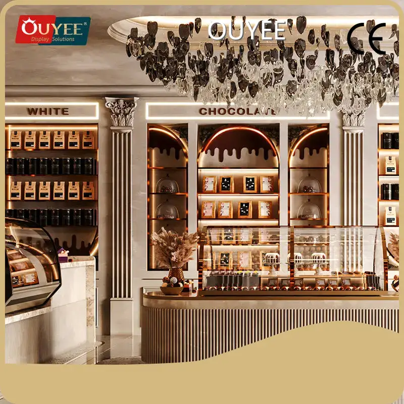 Customized 3D Shop Shelves & Chocolate Showcase for Candy Stores 1