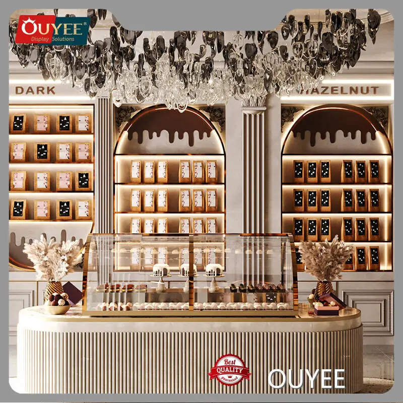 Glass Counter Wooden Candy Display Cabinet for Candy & Chocolate Shops 1