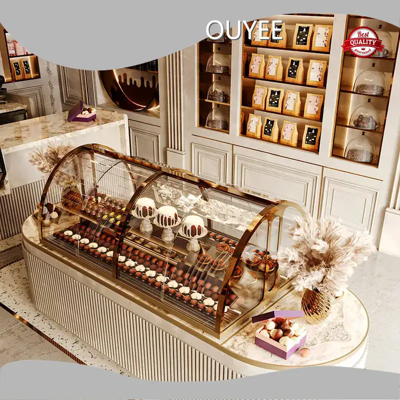 Custom Commercial Wooden Chocolate Display Shelf Rack Candy Showcase 1