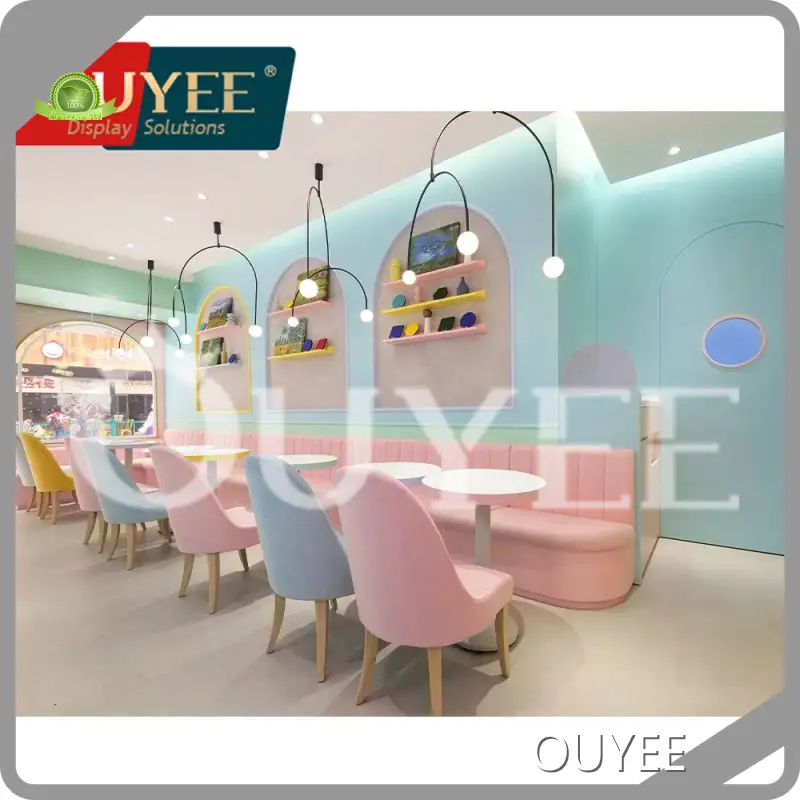 Customized Wooden Indoor Milk Tea Counter for Mobile Bubble Tea Kiosk 1