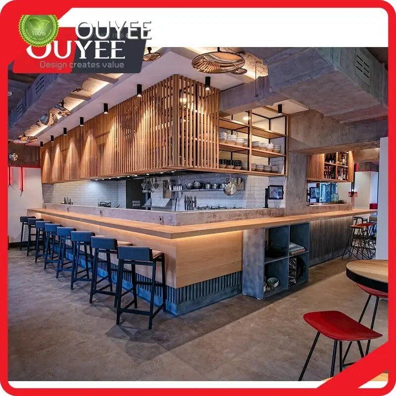 Wooden Coffee Kiosk Counter Bar for Coffee Shop, Custom Sets 1