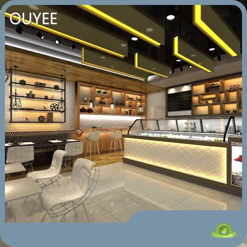 Shopping Mall Coffee Shop Bar Counter Furniture 3D Interior Design 1