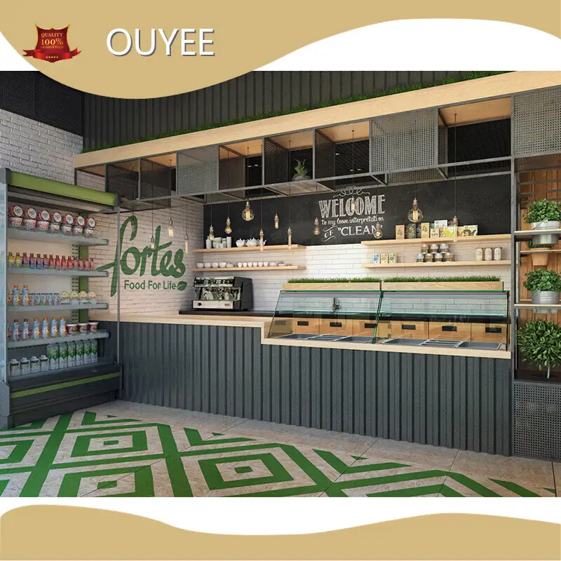 Customized Bubble Tea & Juice Shop Counter Kiosk Interior Design 1