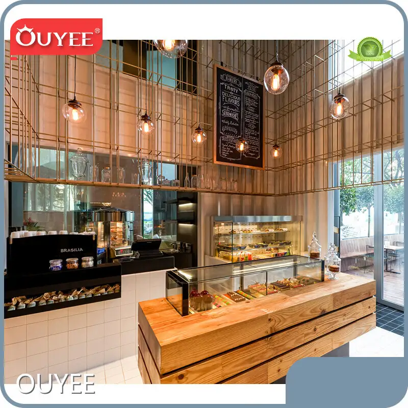 Coffee Shop Counter Cake Display Cabinet & Bread Shop Shelf 1