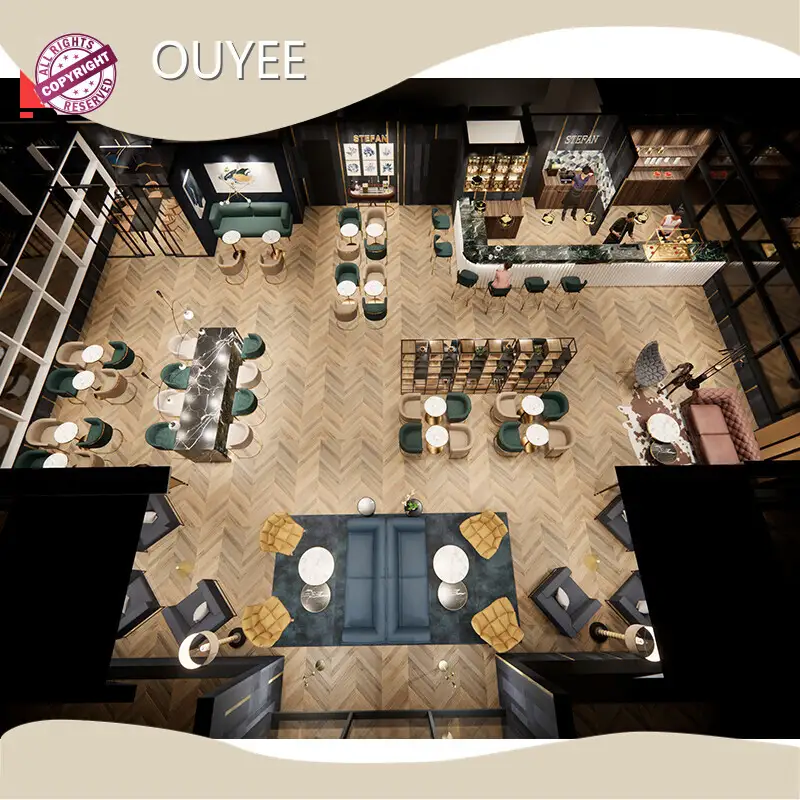 Coffee Shop Counter, Wood Coffee Table & Cafe Sofa Booth - Indoor 1