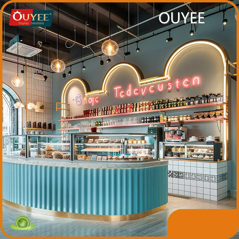 Store Fixtures: Coffee Shop Counter & Bubble Tea Display Kiosk 1