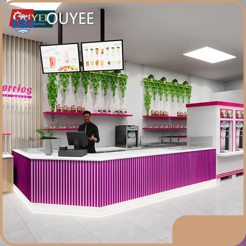 Cafe & Coffee Shop Pink Display Bar Counter 1