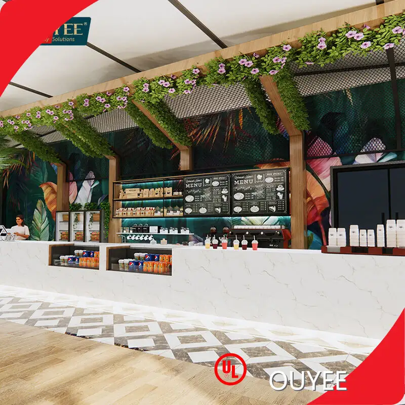 Customized Wooden Counter Display Cabinet for Coffee Shop Retail 1