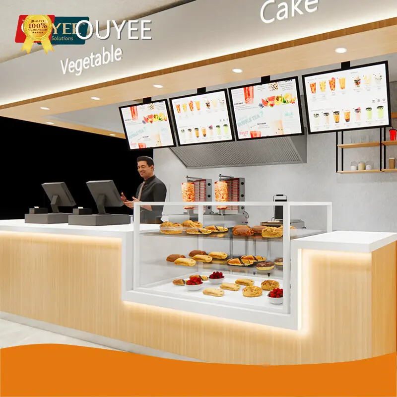 Bespoke Wooden Coffee Shop Counter Cafe Fixtures for Business 1