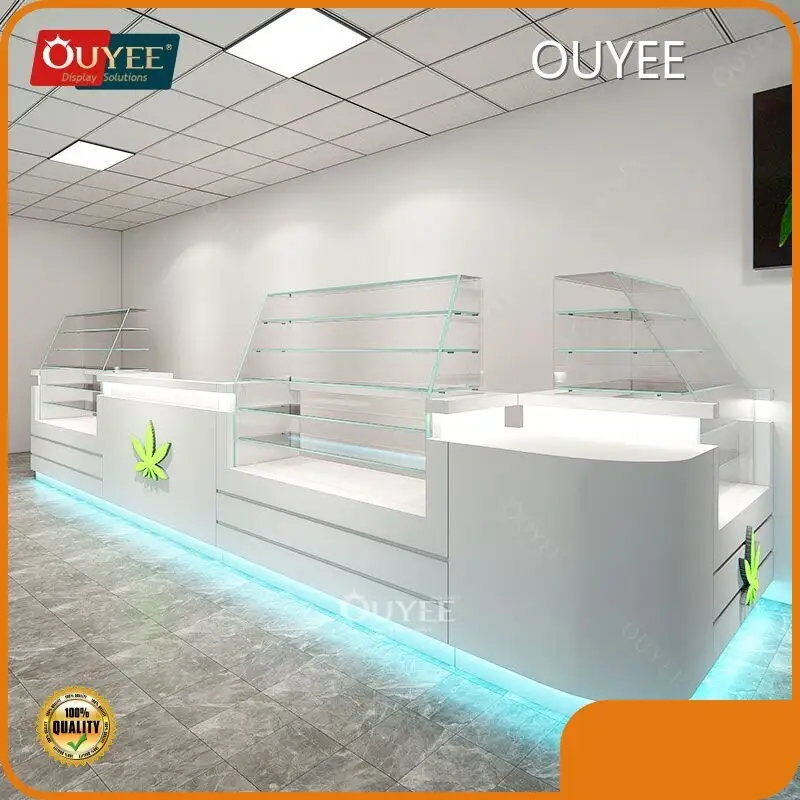 Commercial Smoke Shop LED Glass Display Rack Showcase Tobacco Shelf 1