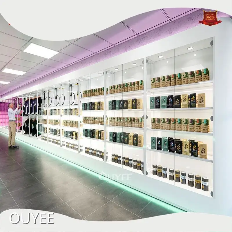 Tobacco Shop Glass Wall Cabinet Retail Display Showcase 1