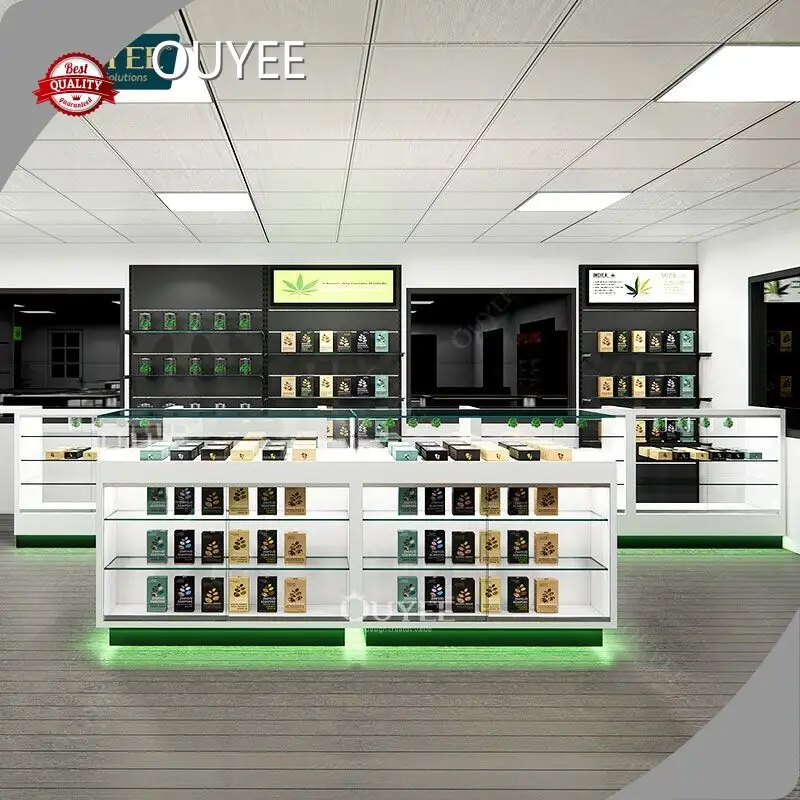 Custom Smoke Shop Glass Showcase Counter - Dispensary Display 1