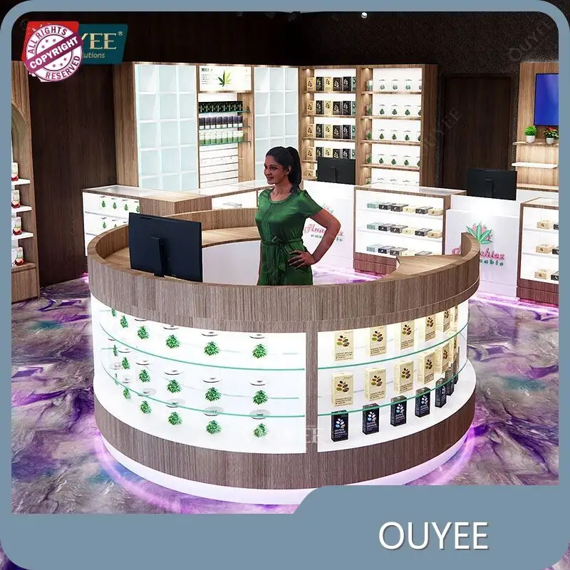 Factory Tobacco Retail Glass Display Shelf With Lock 1