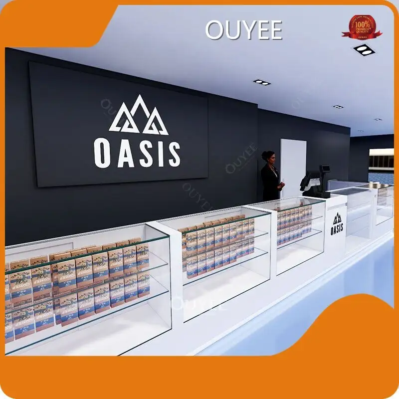 Smoke Shop Tobacco Cabinet LED Display Showcase for Retail Kiosk 1