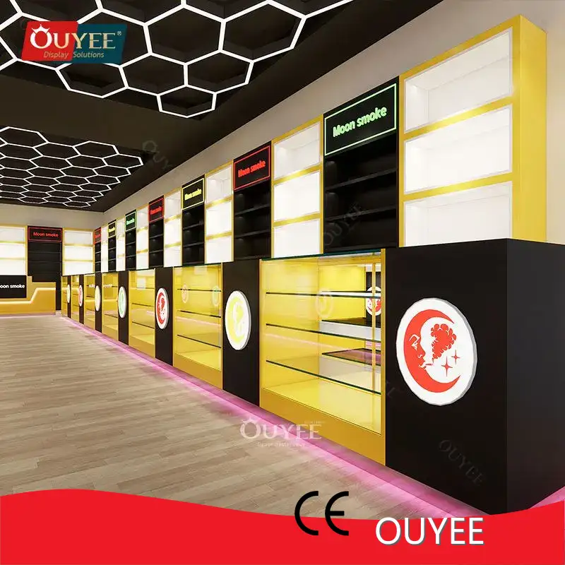 Smoke Shop Cigar Counter Glass Display Shelves Retail Showcase 1