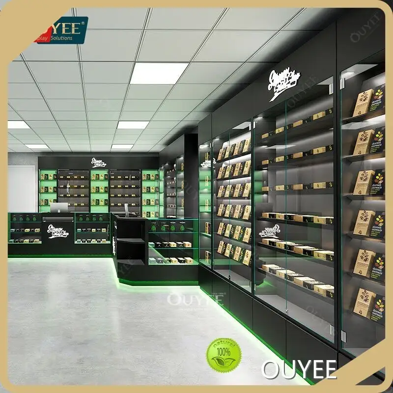 Tobacco Shop Glass Display Showcase Rack Shelf for Smoke Shop 1