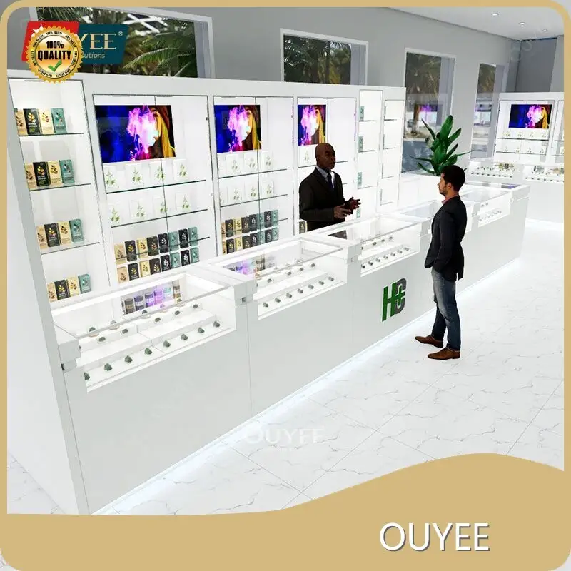 Commercial Tobacco Display Case with LED Shelves for Cigar Shops 1