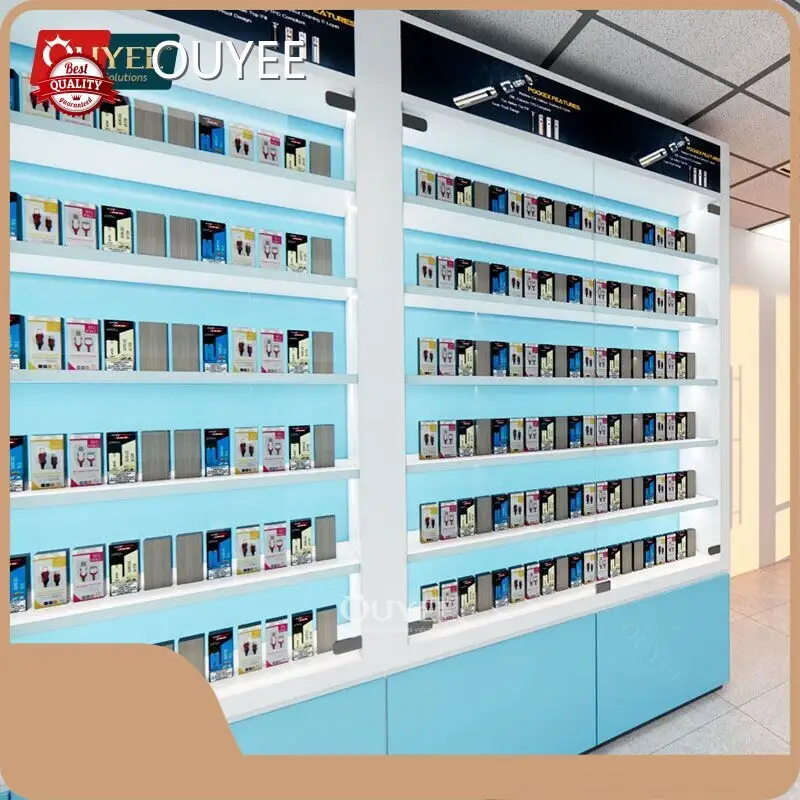 Tobacco & Smoke Shop Wooden Display Stand Hookah Glass Showcase 1