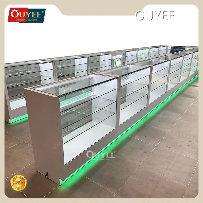 Dispensary Furniture Display Shelves Glass Cabinet Tobacco Stand Wood 1