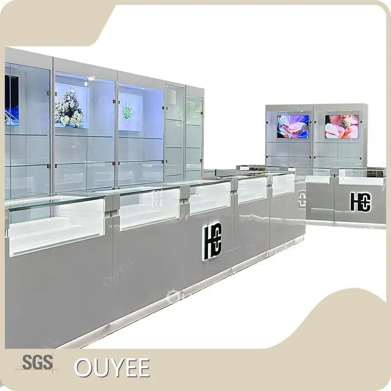 Wood Hookah Shisha Tobacco Display Cabinets & Glass Showcases Counter 1