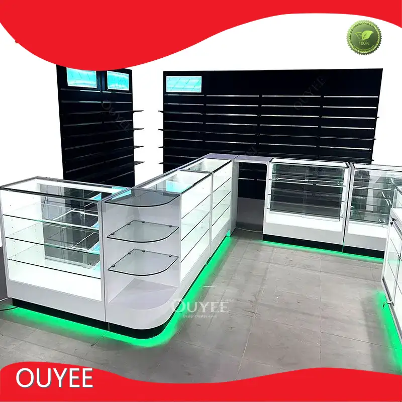 Tobacco Retail Glass Wall Display Cabinet for Smoke Shop Showroom 1