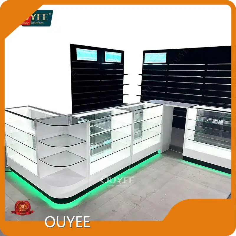 Tobacco Countertop Glass Display Cabinet - Standing Cigarette Rack 1