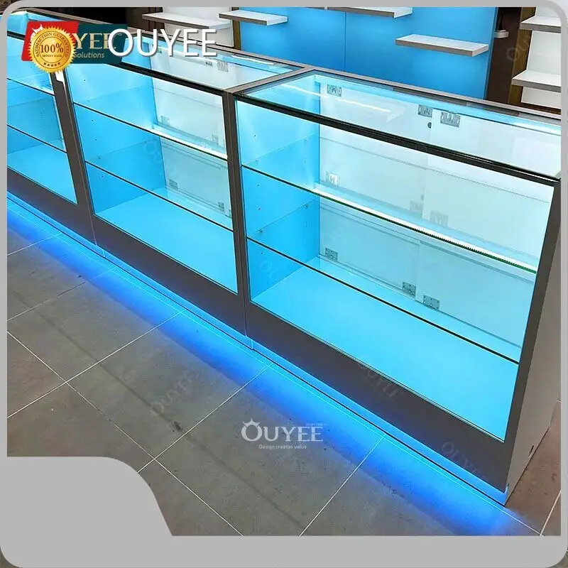 Smoke Shop Glass Display Cabinet with LED Light 1