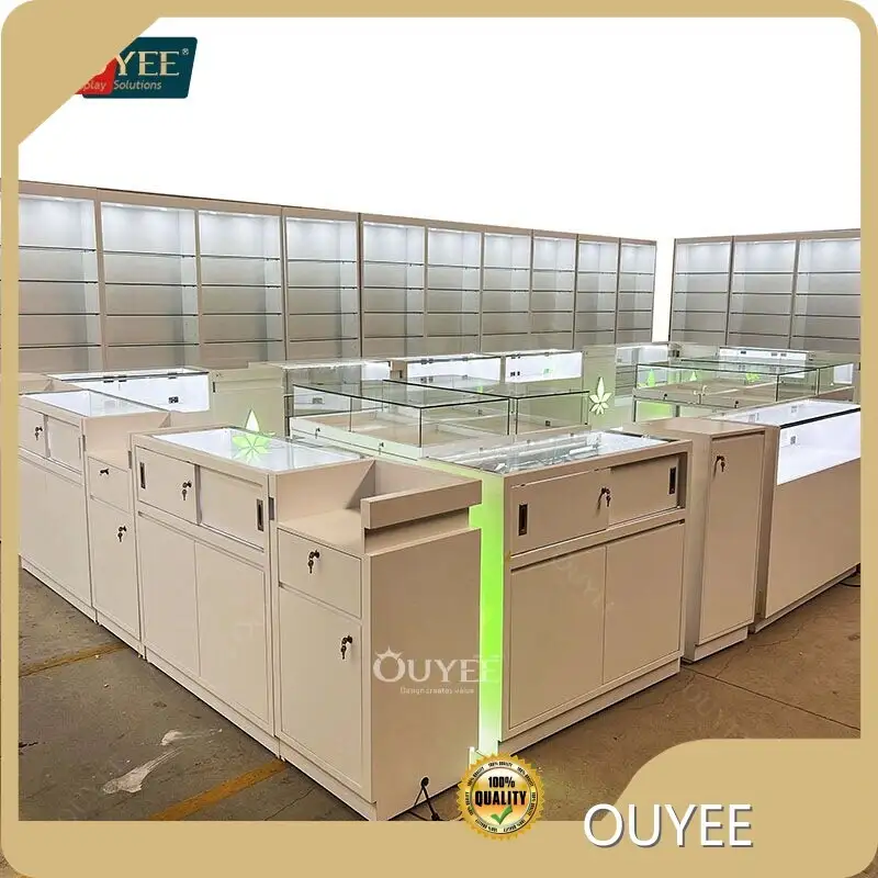 Tobacco Cigar Display Cabinet Humidor Glass Shop Counter Rack 1