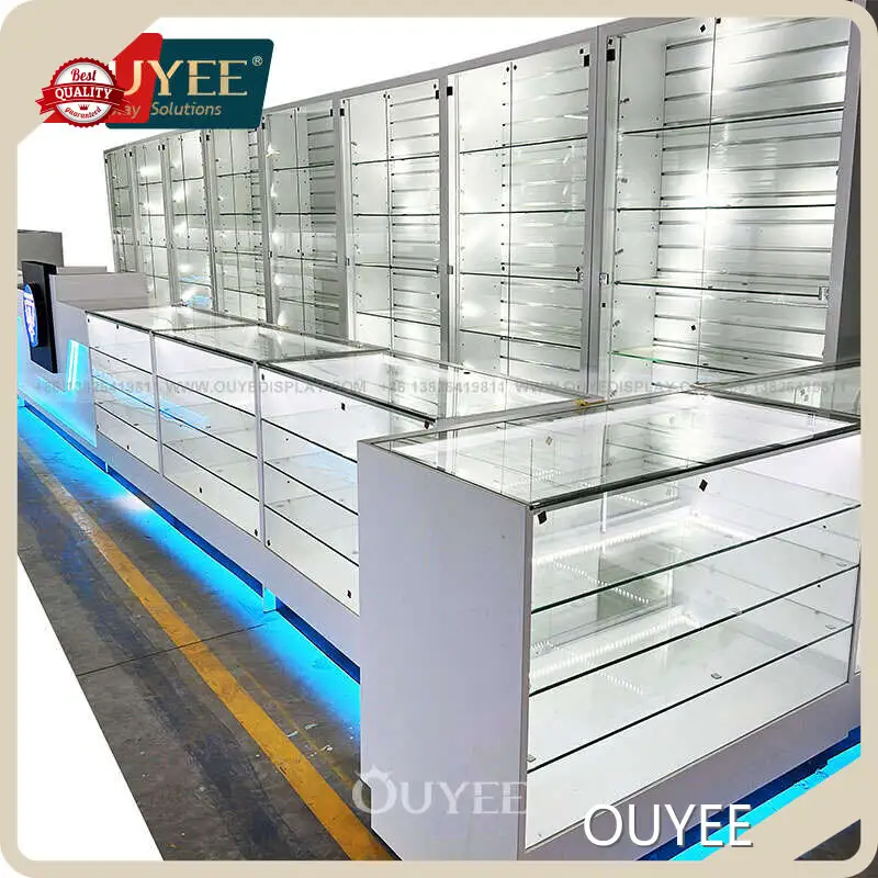 Wooden Tobacco Display Cabinet Glass Counter Case for Smoke Shop 1