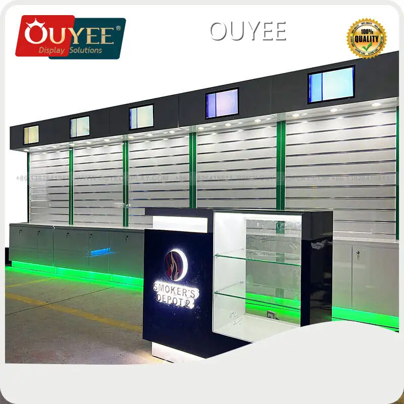 Glass Retail Counter for Hookah Display with 3D Design Services 1