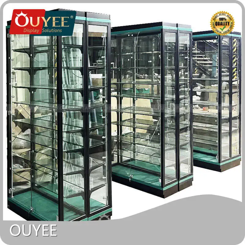 Manufacturer Retail Wall Display Rack Glass Cabinet for Tobacco Shop 1