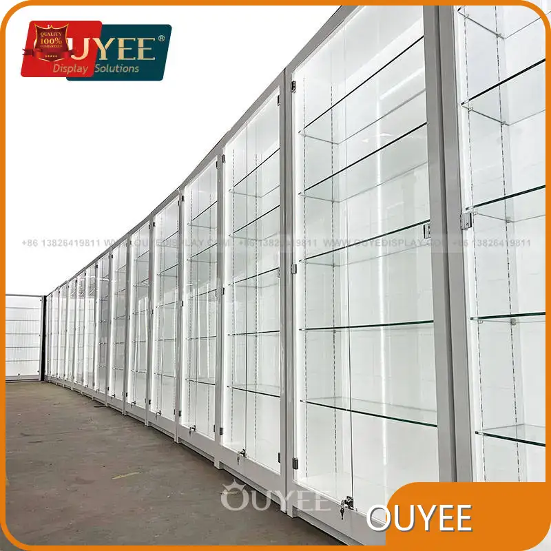 Wood & Glass Tobacco Display Case with Glass Doors for Smoke Shop 1