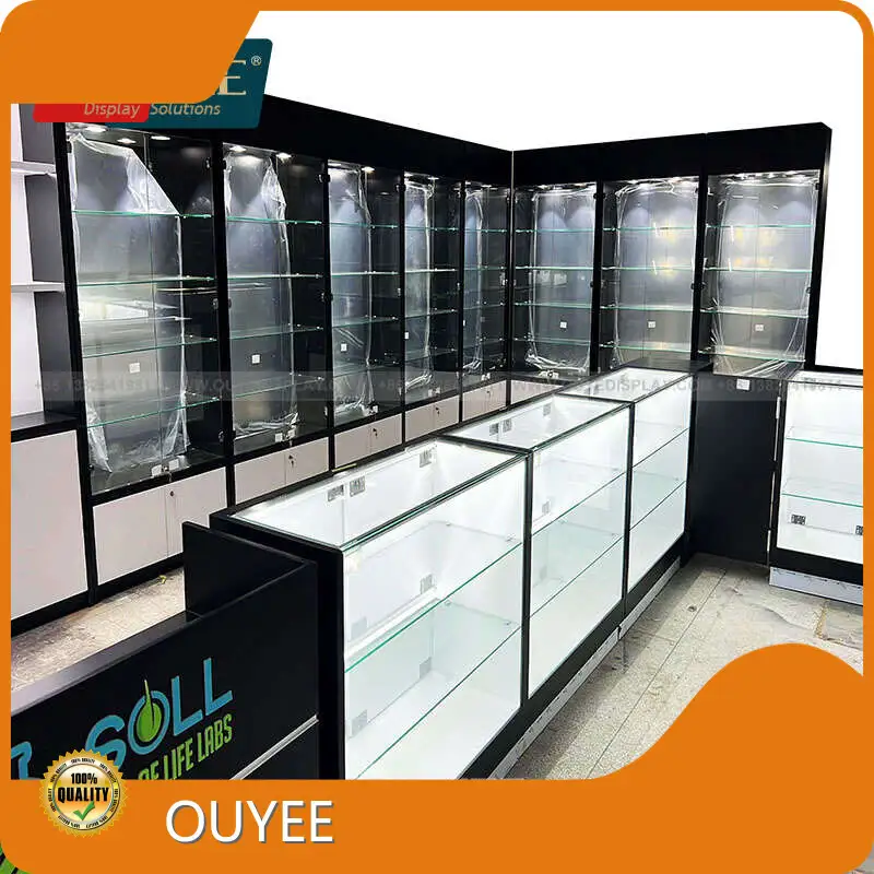 Wood Smoke Shop Display Cabinets - Hookah Glass & Tobacco/Cigarette Racks 1