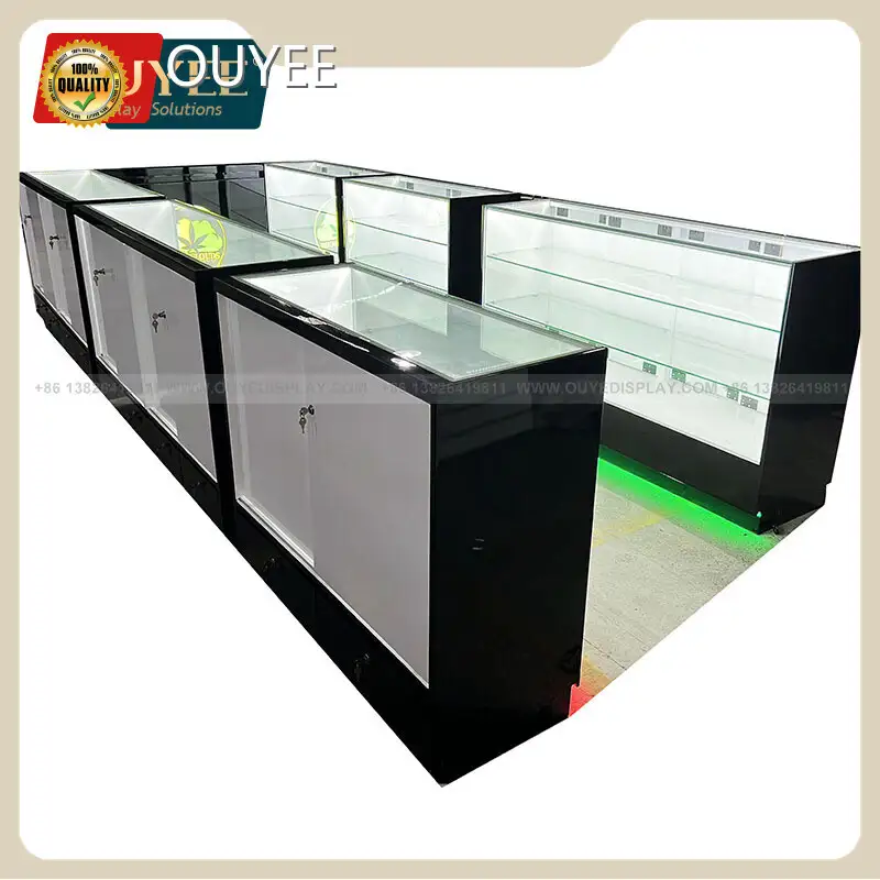 Custom Dispensary & Tobacco Retail Glass Display Cabinets with Lights 1