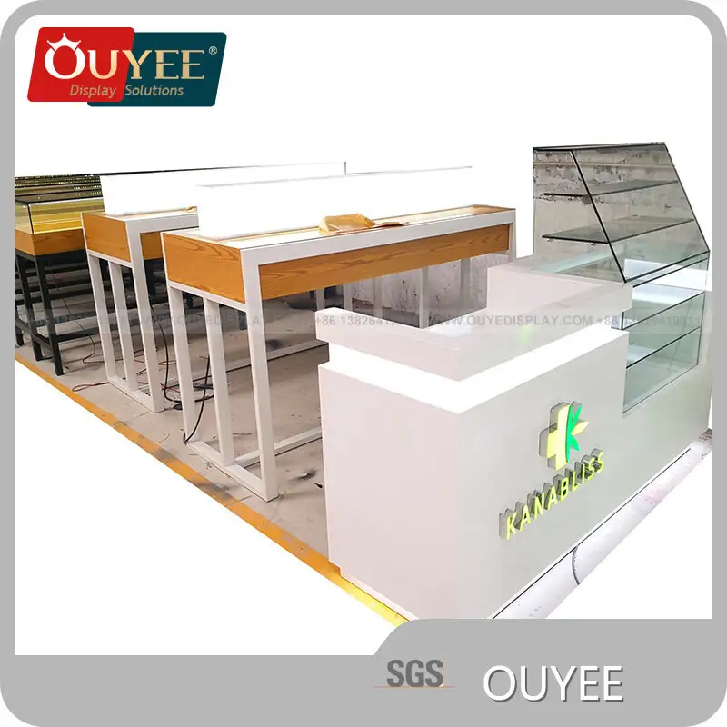 3D Design Service: Wooden Glass Tobacco Display Racks for Smoke Shops 1