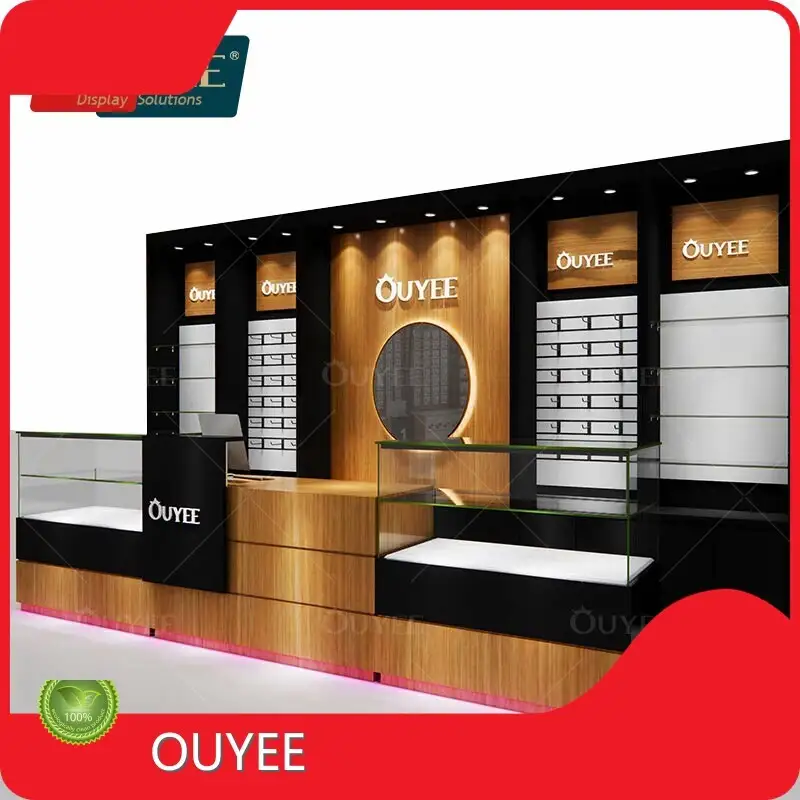 Custom Plexiglass & Glass Tobacco Display with Wooden Frame for Kiosk 1