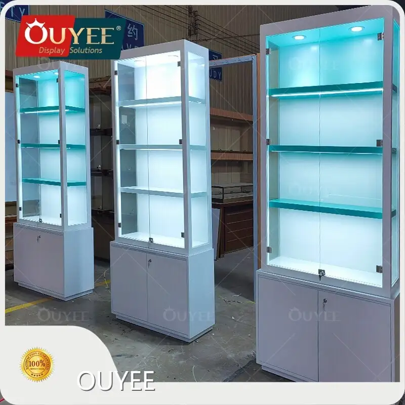 LED Wooden Tobacco Display Cabinet Smoke Shop Display Furniture 1