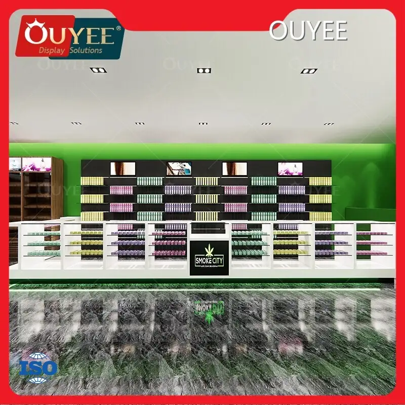 Tobacco & Smoke Shop LED Showcase Rack Slat Wall Display Shelf 1