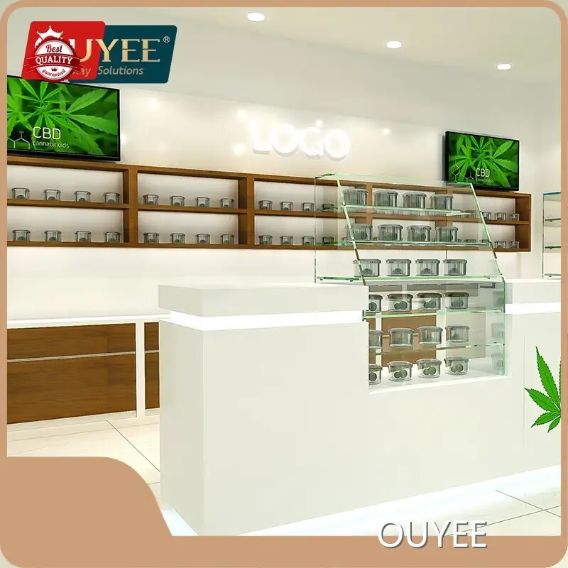 Custom Wood Dispensary & Smoke Shop Display Cabinet - Cigar Humidor 1