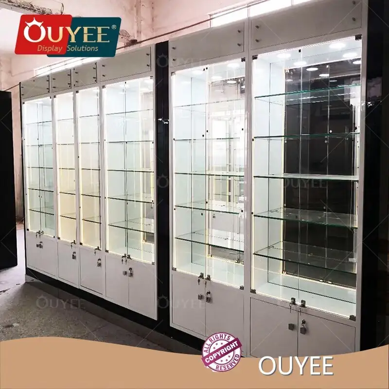 Custom Glass Vitrine Showcase Display Case for Smoke Shop 1