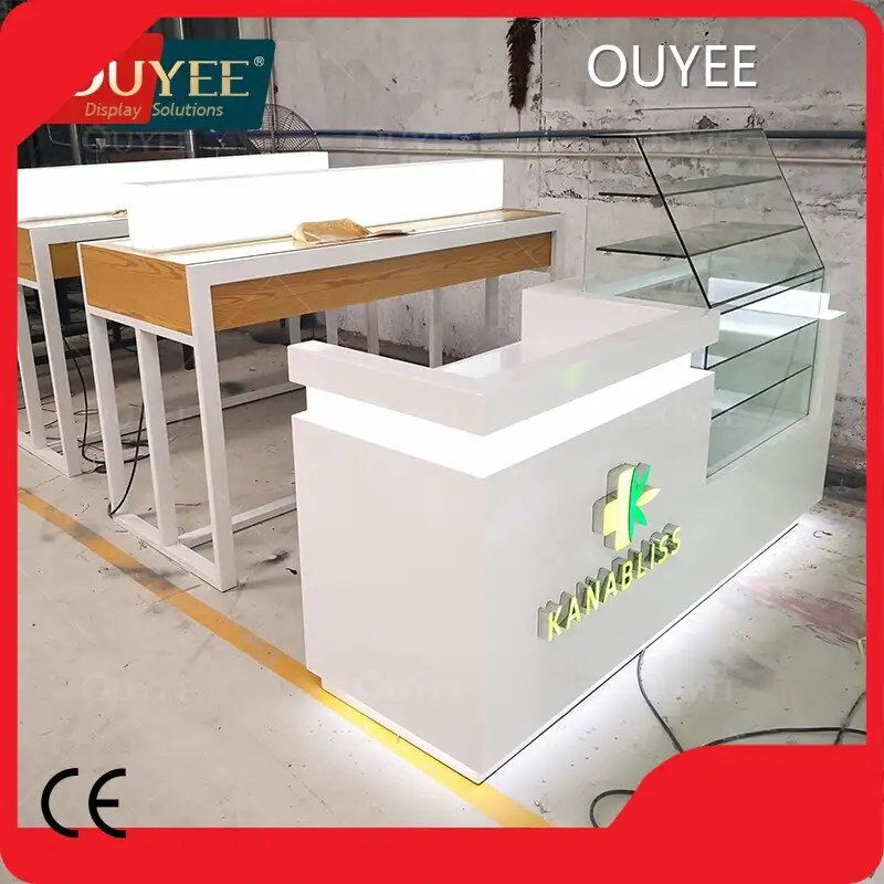 Retail Tobacco Store Furniture Glass Smoke Shop Showcase Cash Counter 1