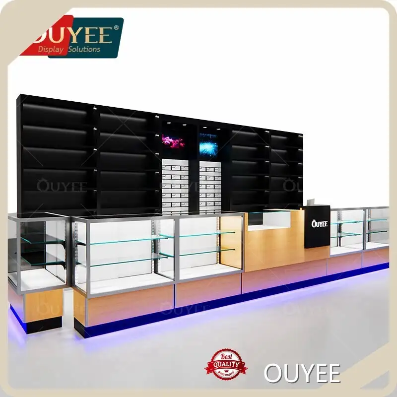 Dispensary Display Shelves Tobacco Glass Showcase Smoke Shop Displays 1