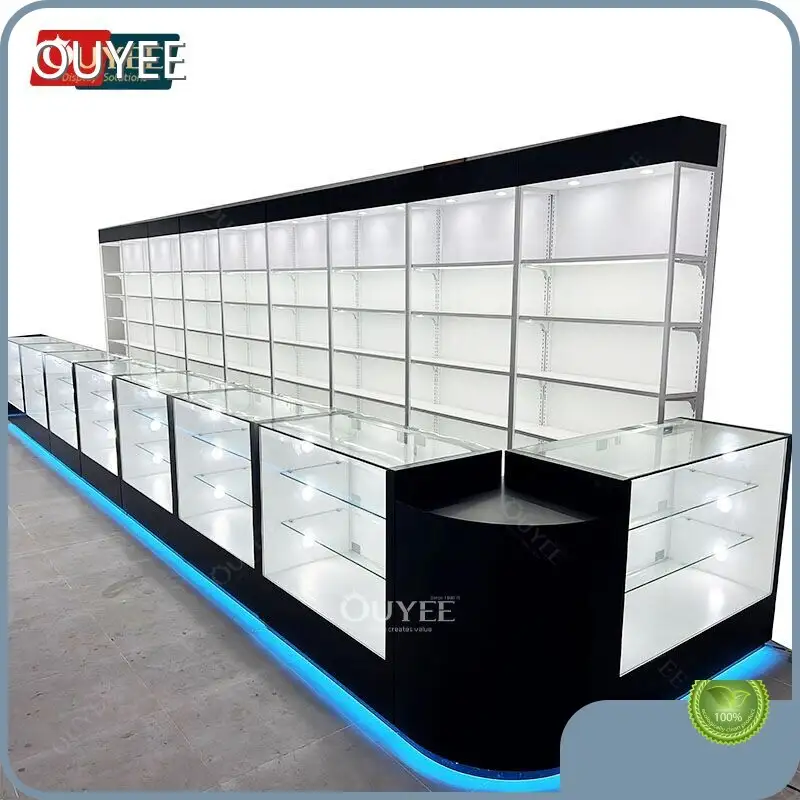 Custom Wooden Cigar Display Cabinet with Lights for Retail/Dispensary 1