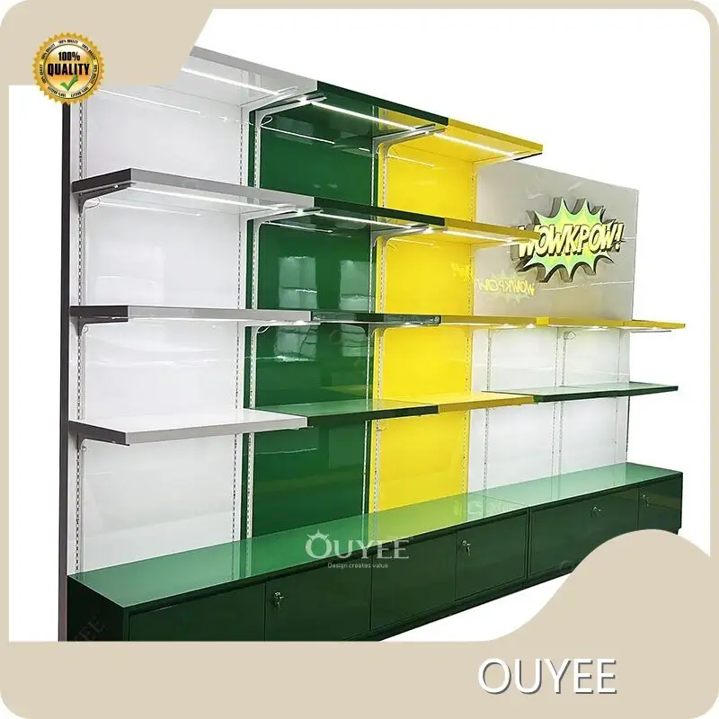 Gas Station Tobacco Counter Gold Glass Cabinet Cigarette Display Rack 1