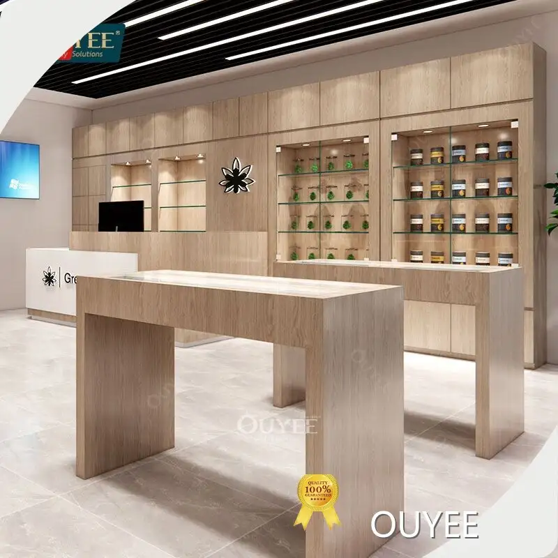 LED Glass Vitrine Display Rack for Retail & Dispensary Smoke Shops 1