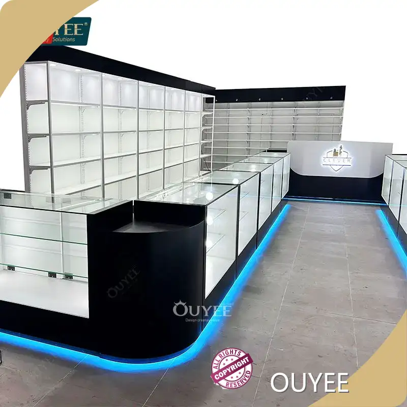 Convenience Store Shop Counter Display Stand Glass Cigarette Showcase 1